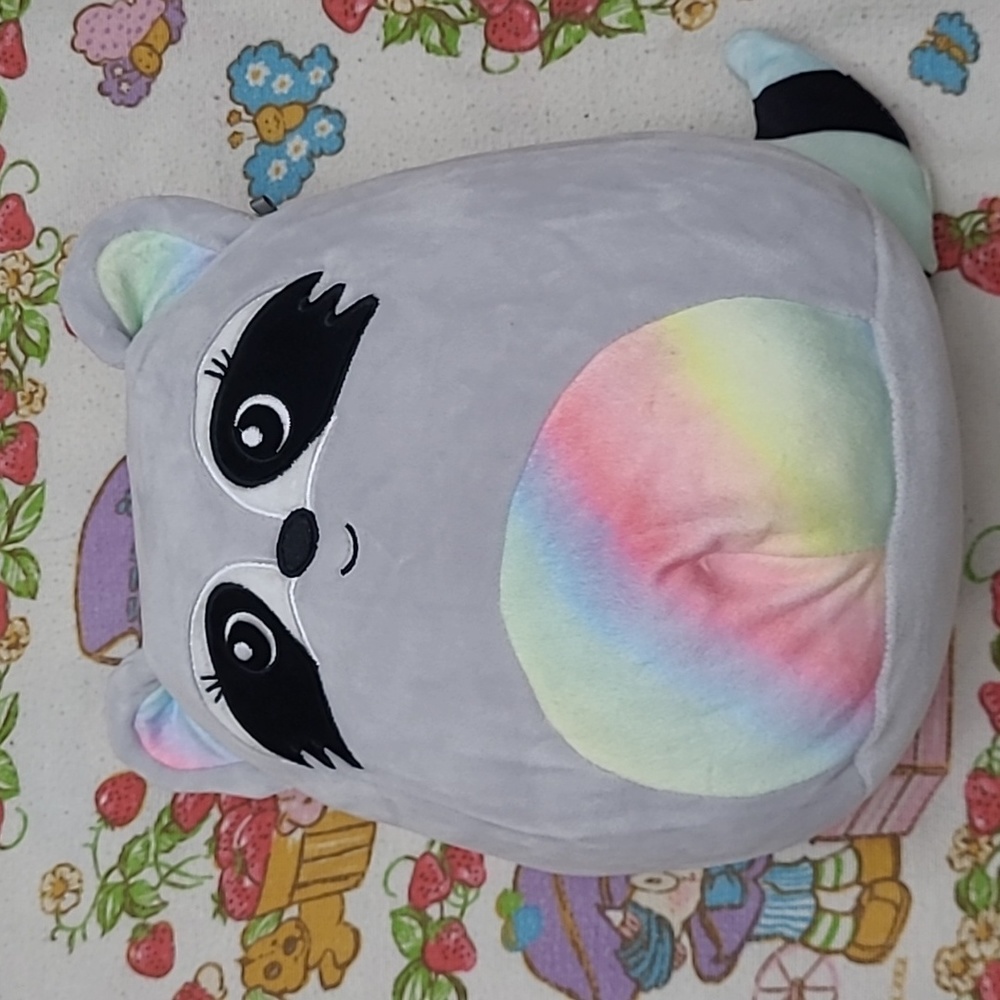 Squishmallow Max The Raccoon Rainbow Plush